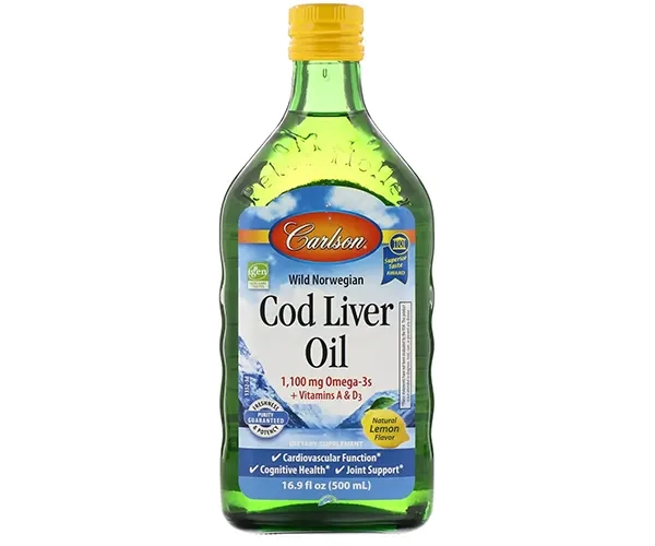Риб'ячий жир з печінки тріски Carlson Labs (Cod liver oil)  зі смаком лимона