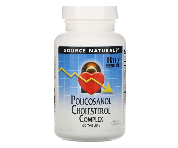 Полікозанол комплекс Source Naturals  (Policosanol Cholesterol) 60 таблеток
