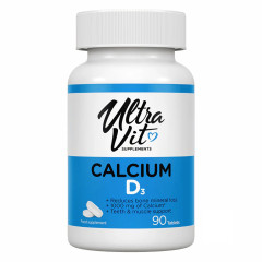 Кальцій та Вітамін Д3 UltraVit VPLab (Calcium Vitamin D3) 90 таблеток