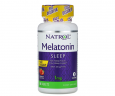 Мелатонин быстрого высвобождения Natrol (Melatonin fast disolve) со вкусом клубники 1 мг 90 таблеток