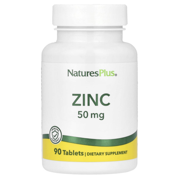 Цинк Natures Plus (Zinc) 50 мг 90 таблеток