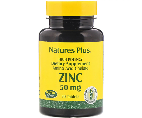 Цинк Natures Plus (Zinc) 50 мг 90 таблеток