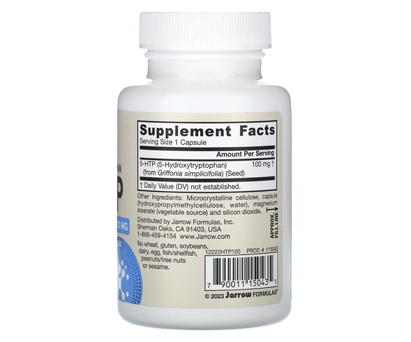 5-гідрокси L-триптофан Jarrow Formulas  (5-НТР) 100 мг 60 капсул