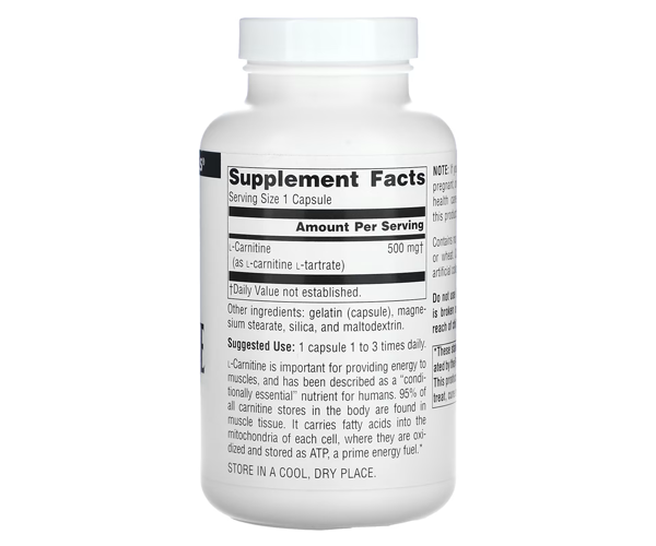 L-карнитин Source Naturals (L-Carnitine) 500 мг 