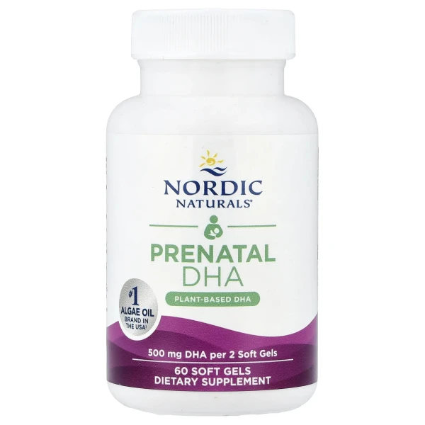 Риб'ячий жир для вагітних Nordic Naturals (Prenatal DHA) 500 мг 60 капсул