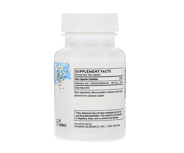 Селенометионин Thorne Research (Selenomethionine) 200 мкг 60 капсул