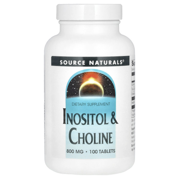 Інозитол та холін Source Naturals  (Inositol&Choline) 400 мг/400 мг 100 таблеток