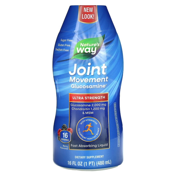 Глюкозамин для здоровых суставов Nature's Way (Joint Movement Glucosamine) 480 мл со вкусом ягод