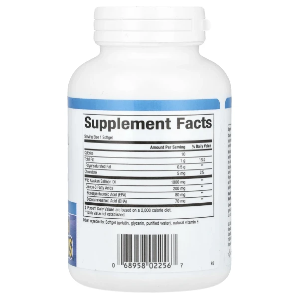 Жир дикого аляскинского лосося Natural Factors OmegaFactors 1000 мг 90 капсул