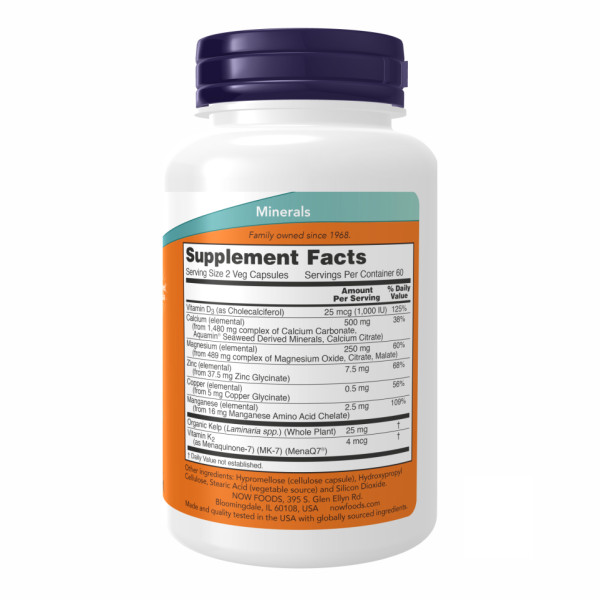 Кальцій та магній NOW Foods (Cal-Mag Caps) 250 мг/125 мг 120 капсул