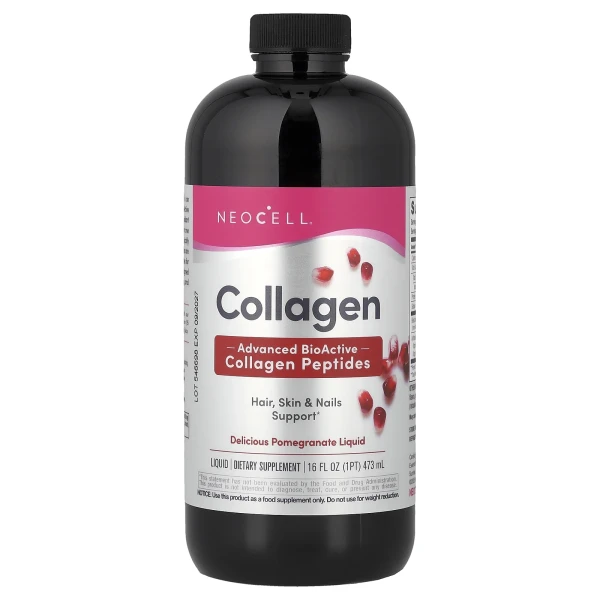 Рідкий колаген 1 та 3 типу NeoCell  (Collagen Type 1 & 3 Liquid) 473 мл зі смаком гранату