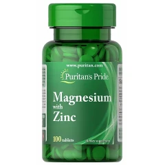 Магній та Цинк Puritan's Pride  (Magnesium Zinc) 100 таблеток