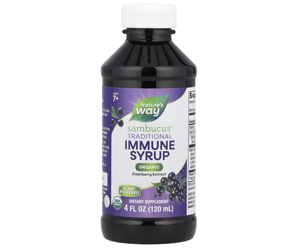 Сироп органічної бузини для підтримки імунітету Nature's Way  (Sambucus Organik Elderberry Immune Syrup) 120 мл