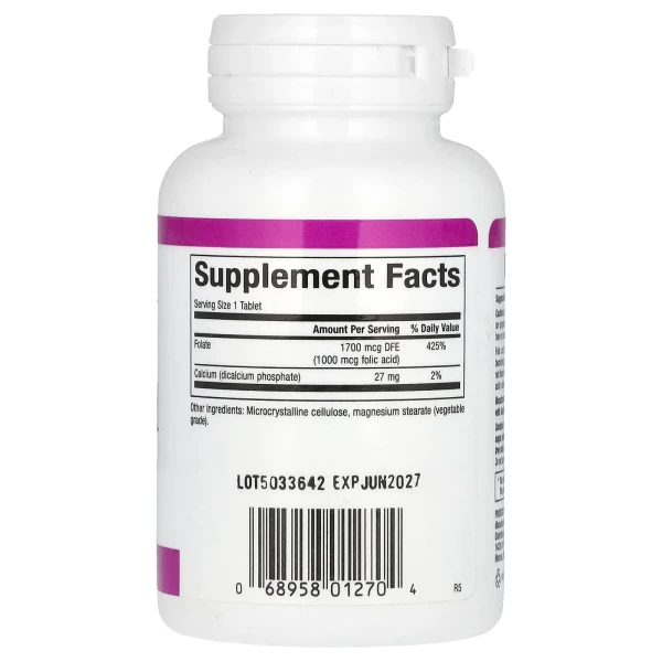 Фолиевая кислота Natural Factors (Folic Acid) 1000 мкг 90 таблеток