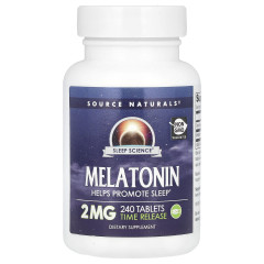 Мелатонін уповільненого вивільнення Source Naturals (Melatonin timed release) 2 мг 240 таблеток