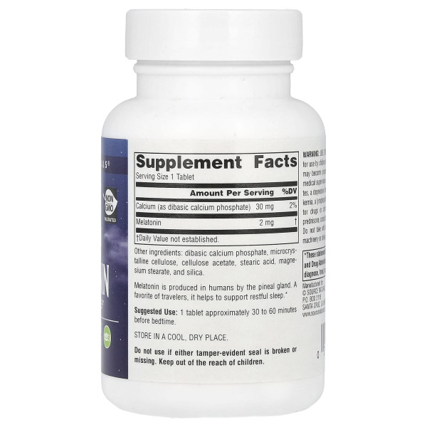 Мелатонін уповільненого вивільнення Source Naturals (Melatonin timed release) 2 мг 240 таблеток