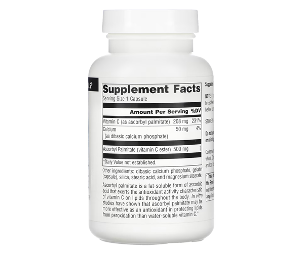 Аскорбил пальмитат Source Naturals (Ascorbyl Palmitate) 500 мг 90 капсул