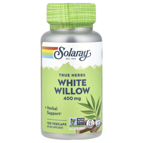 Белая ива Solaray (White Willow) 400 мг 100 капсул