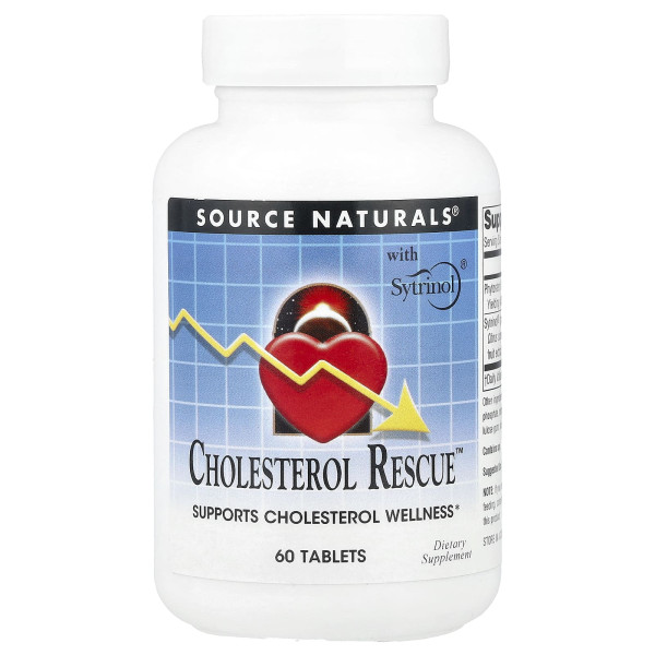 Допомога при холестерині Цитрінол 150 мг Cholesterol Rescue™ 604 mg Source Naturals 60 таблеток