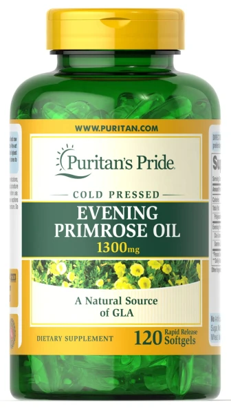 Масло вечерней примулы Puritan's Pride (Evening primrose oil) 1300 мг 120 капсул