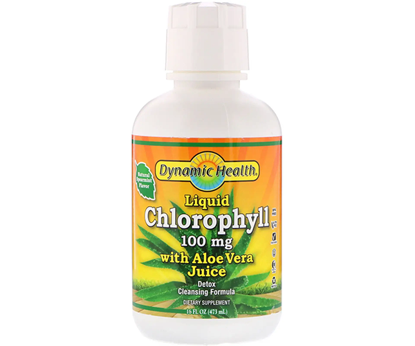 Хлорофилл жидкий с алоэ вера Dynamic Health (Chlorophyll with Aloe Vera Juice Liquid) 473 мл