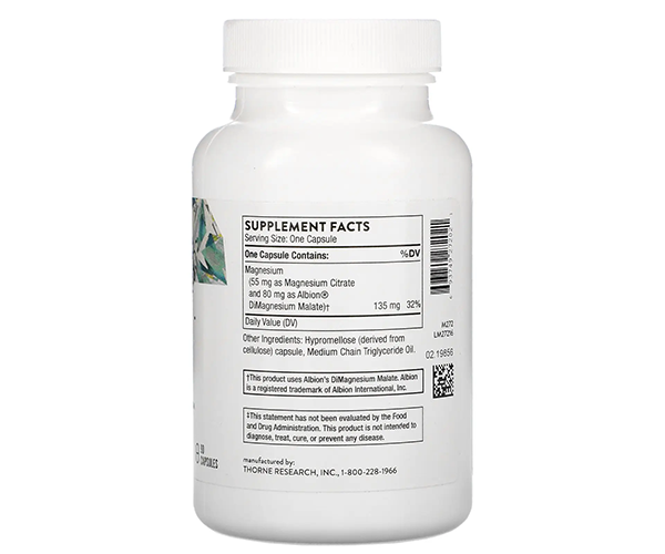 Цитрамат магнію Thorne Research (Magnesium Citramate) 135 мг 90 капсул