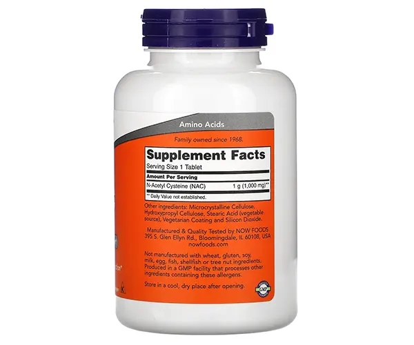 Ацетилцистеин NOW Foods (N-Acetyl Cysteine) 1000 мг 120 таблеток