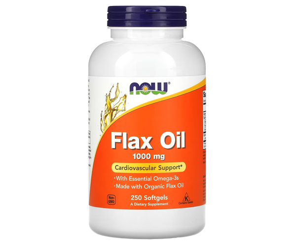 Лляна олія NOW Foods (Flax Oil) 1000 мг 250 капсул