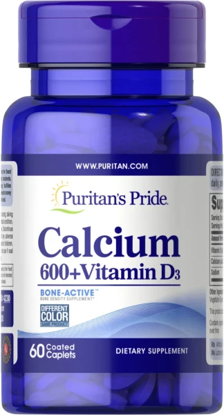 Кальций и витамин Д3 Puritan's Pride (Calcium 600+ Vitamin D) 600 мг/125 ME 60 капсул