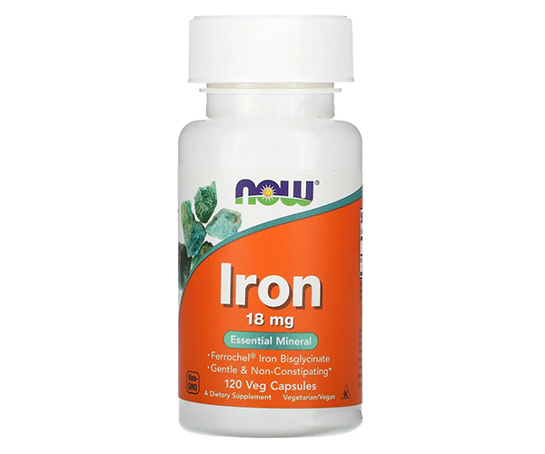 Залізо NOW Foods (Iron) 18 мг 120 капсул