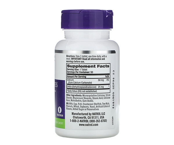 Дегидроэпиандростерон Natrol DHEA, 25 мг, 