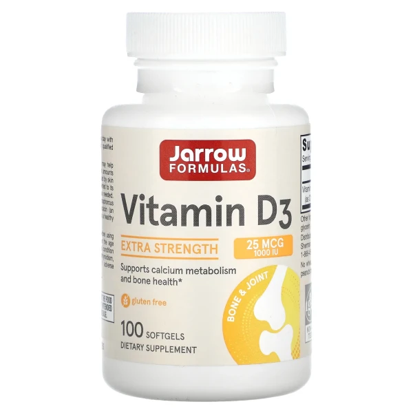 Вітамін D3 холекальциферол Jarrow Formulas (Vitamin D3) 1000 МО 100 капсул
