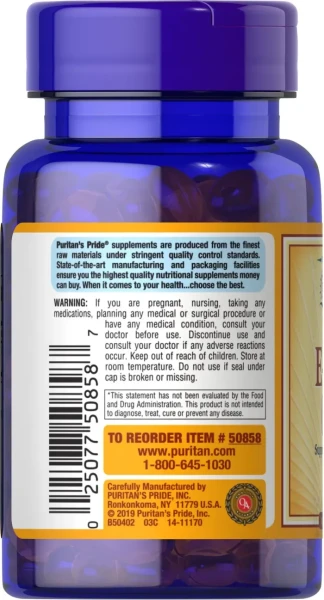 Витамин Е Puritan's Pride (Vitamin E) 400 МЕ 50 капсул