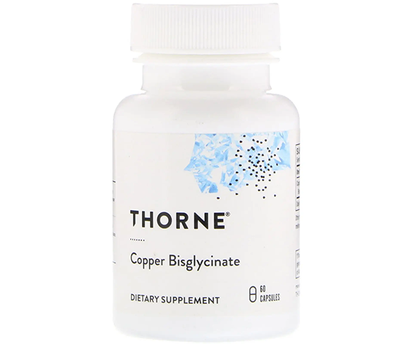 Медь Thorne Research (Copper Bisglycinate) 2 мг 60 капсул
