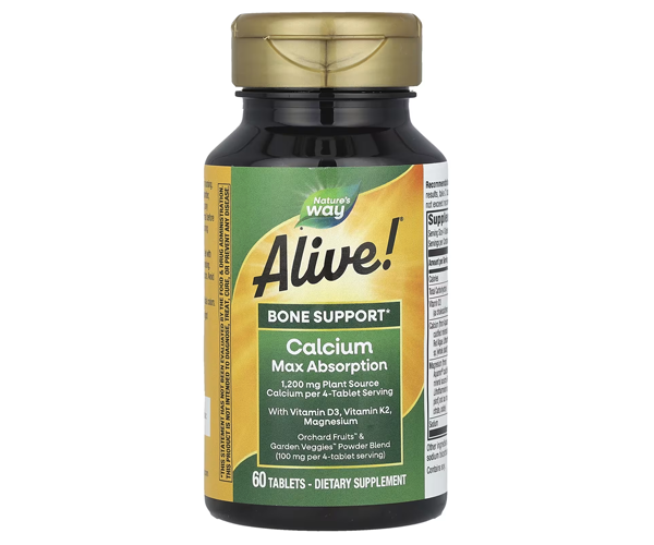 Кальций для костей максимального усвоения Nature's Way (Calcium Max absorption Bone Support) 1200 мг 