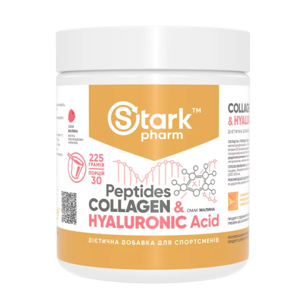 Колаген та гіалуронова кислота Stark Pharm (Collagen Peptides & Hyaluronic Acid) 225 г