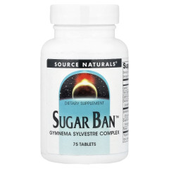 Засіб зниження цукру в крові Source Naturals  (Sugar Ban Gymnema Sylvestre complex) 75 таблеток