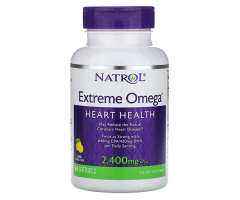 Омега-3 Natrol (Extreme Omega) 2400 мг 60 капсул со вкусом лимона