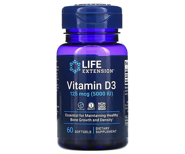 Вітамін D3 Life Extension (Vitamin D3) 5000 МО 60 капсул