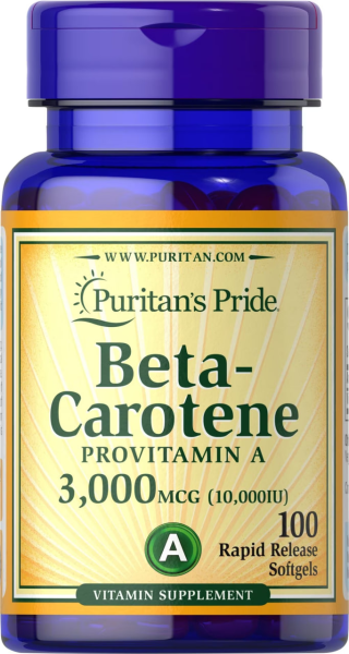 Бета-каротин Puritan's Pride (Beta-Carotene) 10000 MО 100 капсул