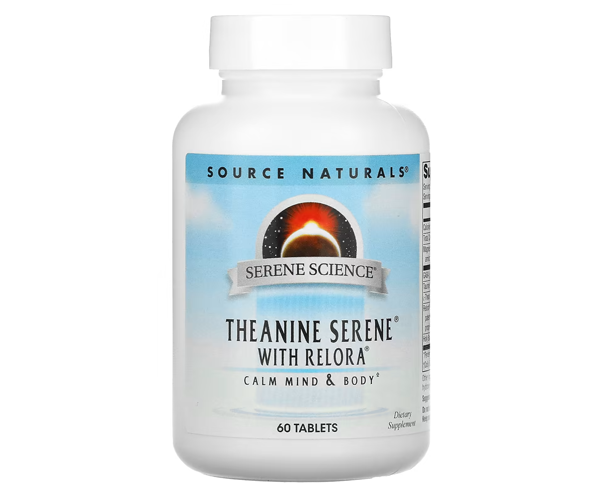L-Теанін з Релорою Source Naturals (Theanine Serene with Relora) 60 таблеток