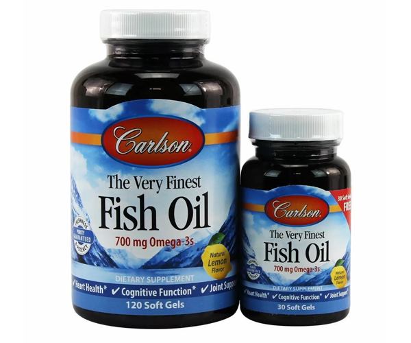 Рыбий жир Carlson Labs (Fish Oil) со вкусом лимона 700 мг 120+30 капсул