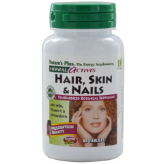 Рослинний комплекс для волосся, шкіри та нігтів Natures Plus (Hair, Skin and Nails Herbal Actives) 60 таблеток