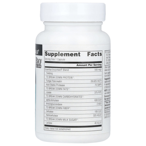 Ефірні ферменти Source Naturals  (Essential Enzymes) 500 мг