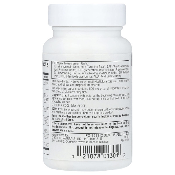 Ефірні ферменти Source Naturals  (Essential Enzymes) 500 мг