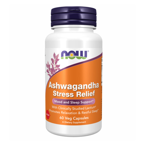 Ашвагандха для снятия стресса Now Foods (Ashwagandha Stress Relief) 60 капсул