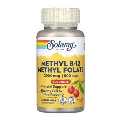 Метил B12 метилфолат Solaray (Methyl B-12 & Methyl Folate) 60 пастилок