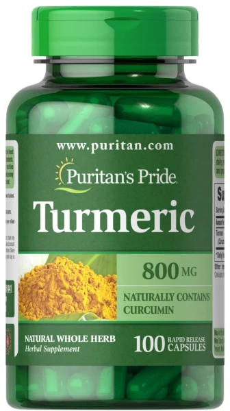Куркума корінь Puritan's Pride  (Turmeric) 800 мг 100 капсул