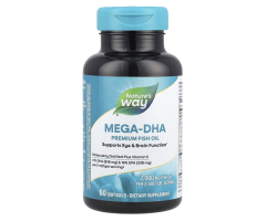 Концентрат риб'ячого жиру + вітамін Е Nature's Way (Mega DHA) 60 капсул