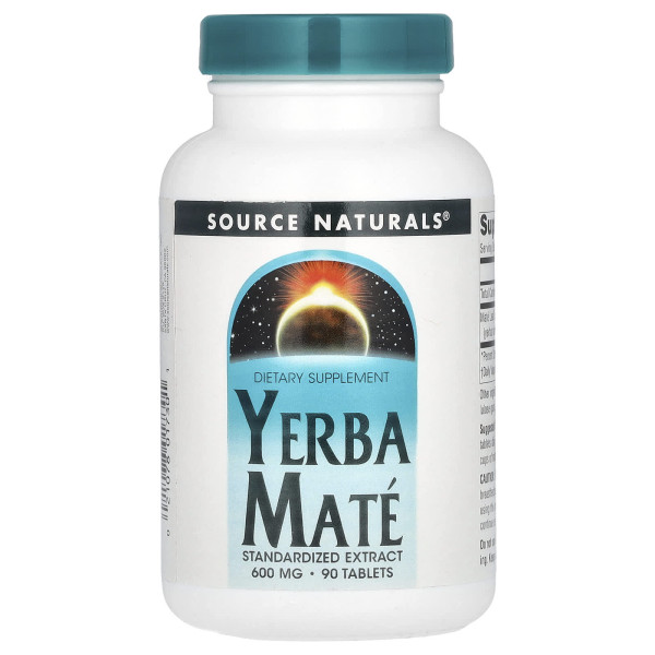 Чай Мате Source Naturals (Yerba Mate) 600 мг 90 таблеток